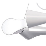 Ora Pendant Light - Elegant Gloss White with Acrylic and Chrome Finish, E27 LED/CFL