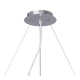 Ora Pendant 8 Light Fixture, Gloss White Finish with White Acrylic and Polished Chrome Accents
