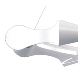 Ora Pendant 8 Light Fixture, Gloss White Finish with White Acrylic and Polished Chrome Accents