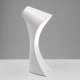 Elegance Ora Table Lamp – Gloss White & Polished Chrome with Warm LED Light