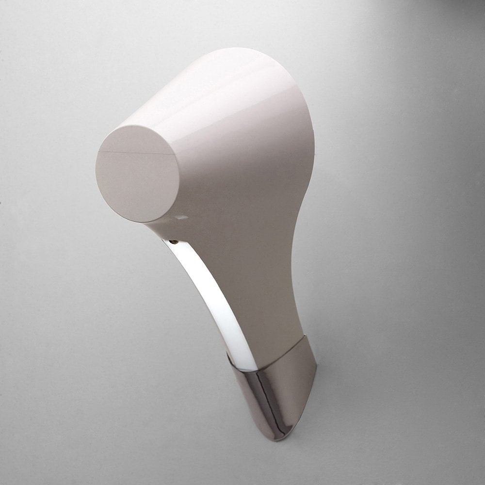 Ora Wall Lamp - Modern Elegance in Gloss White and Polished Chrome, 1 Light E27