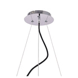 Ora Pendant Light: Gloss Black with White Acrylic and Chrome Finish, Elegant Design by Santiago Sevillano Sebastia