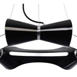 Ora Pendant Light: Gloss Black with White Acrylic and Chrome Finish, Elegant Design by Santiago Sevillano Sebastia