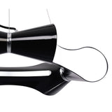 Ora Pendant Light: Gloss Black with White Acrylic and Chrome Finish, Elegant Design by Santiago Sevillano Sebastia