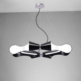 Ora Pendant Light 8-Arm E27 - Gloss Black, White, Polished Chrome Finish