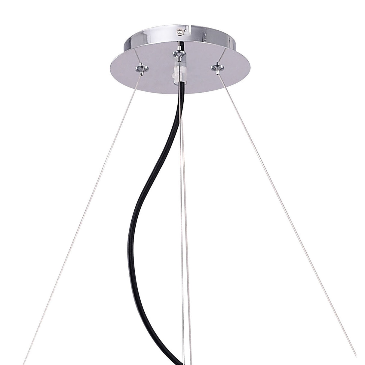 Ora Pendant Light 8-Arm E27 - Gloss Black, White, Polished Chrome Finish
