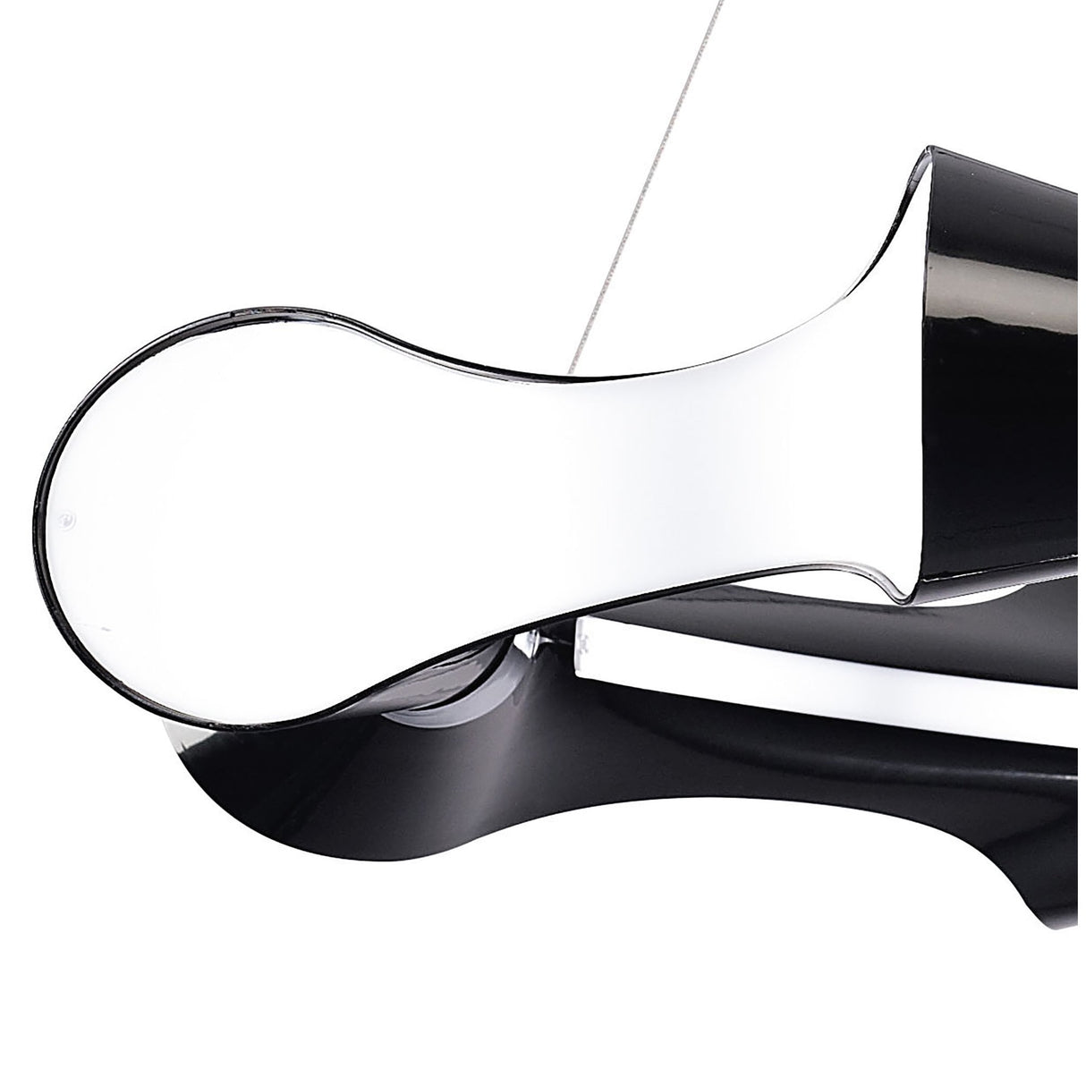 Ora Pendant Light 8-Arm E27 - Gloss Black, White, Polished Chrome Finish