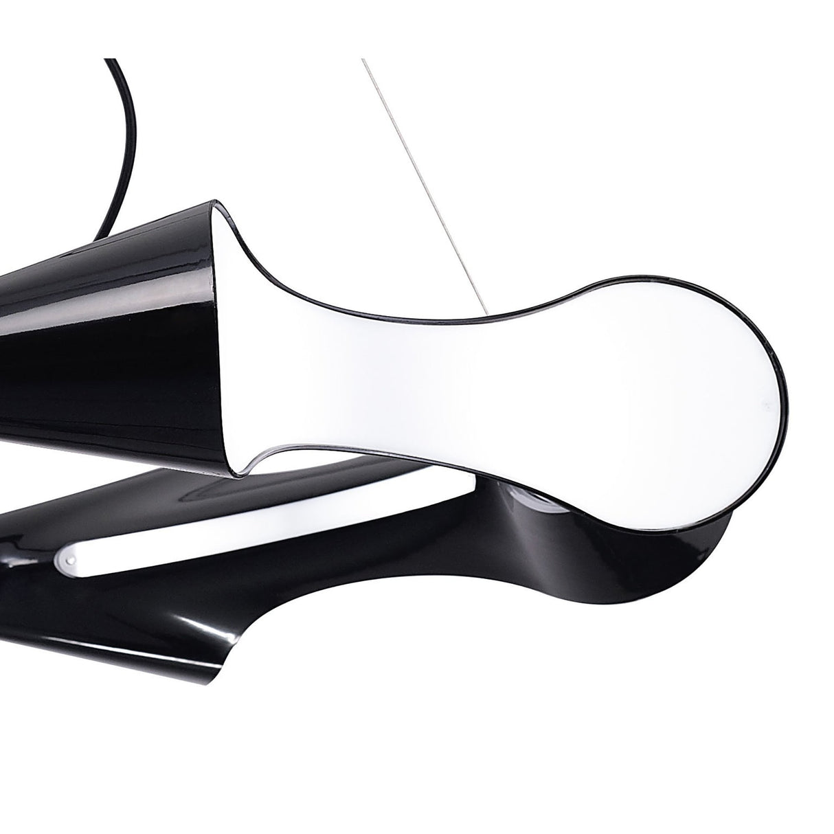 Ora Pendant Light 8-Arm E27 - Gloss Black, White, Polished Chrome Finish
