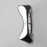Ora Wall Lamp - Dual Light E27, Gloss Black with White Acrylic and Polished Chrome Finish