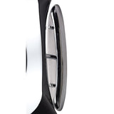 Ora Wall Lamp - Dual Light E27, Gloss Black with White Acrylic and Polished Chrome Finish