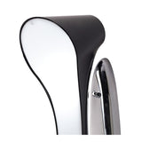 Ora Wall Lamp - Dual Light E27, Gloss Black with White Acrylic and Polished Chrome Finish