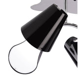Elegant Ora Ceiling Light Fixture, Dual Arm, 4-Light E27, Black Finish with White Acrylic and Polished Chrome Detailing