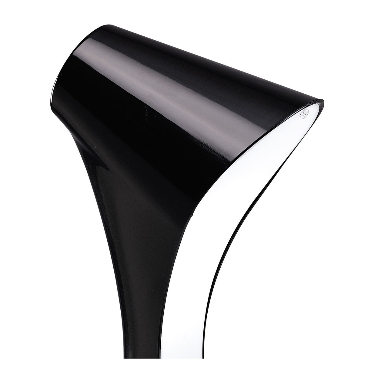 Elegant Ora Table Lamp with Gloss Black and Chrome Finish, Featuring LED Warm White Bulb