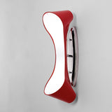 Ora Dual Light Wall Lamp E27, Gloss Red/White with Polished Chrome Accents