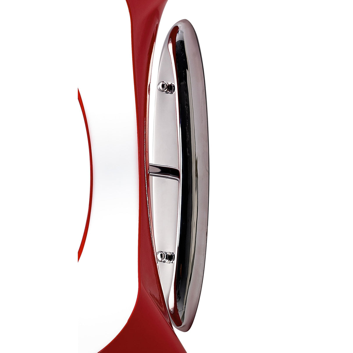 Ora Dual Light Wall Lamp E27, Gloss Red/White with Polished Chrome Accents