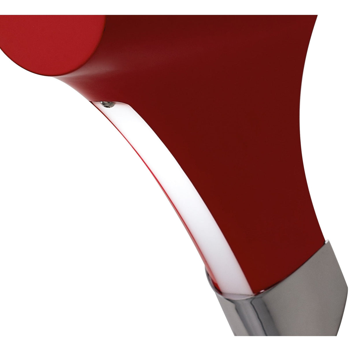 Ora Wall Lamp - Sleek Gloss Red with White Acrylic and Polished Chrome Finish