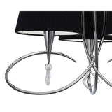 Mara Trio Pendant Light in Polished Chrome with Elegant Black Shades