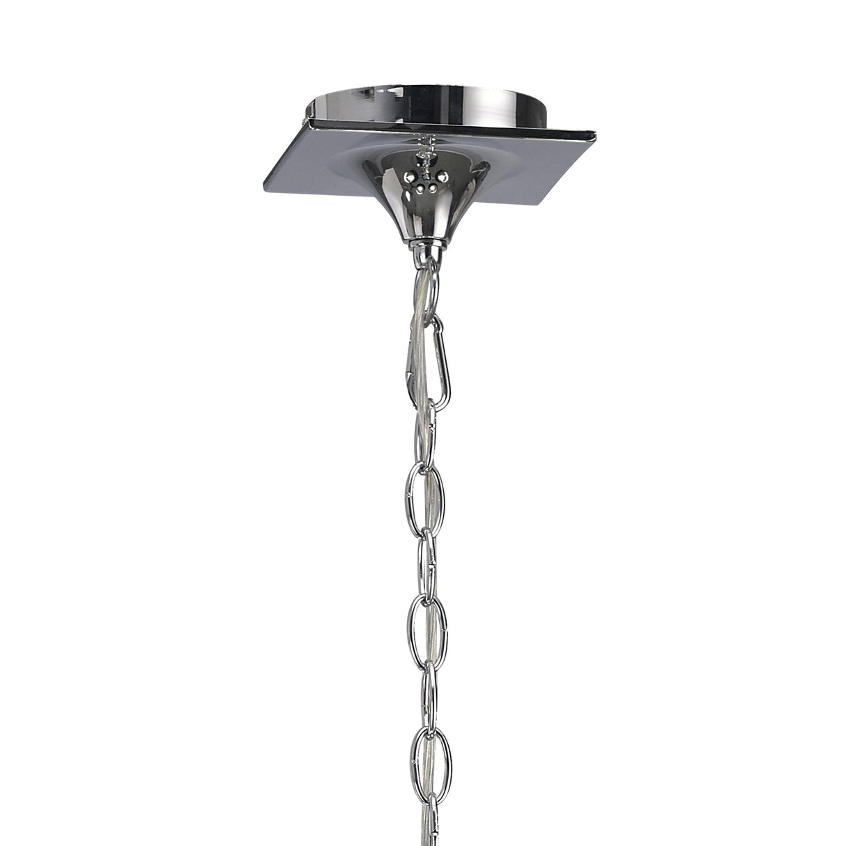 Mara Pendant Light, Polished Chrome with Black Pleated Shades