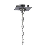 Mara Pendant Light, Polished Chrome with Black Pleated Shades