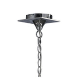 Mara Dual Arm Pendant with Black Pleated Shades, Polished Chrome Finish