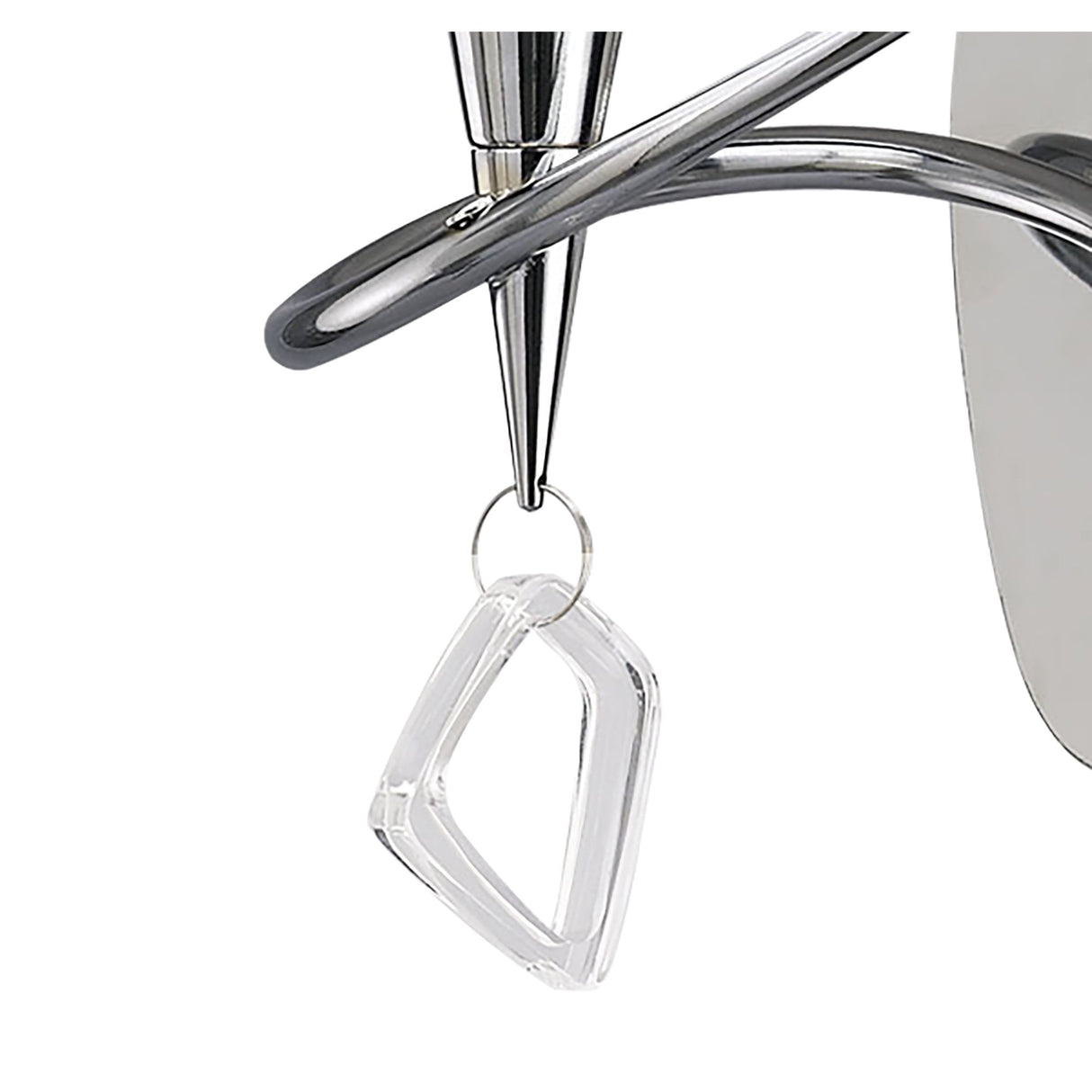 Mara Polished Chrome Wall Lamp with Black Pleated Shade, E14 Light Socket