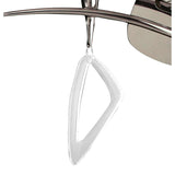 Mara Dual Light Wall Lamp in Polished Chrome with Ivory Pleated Shade