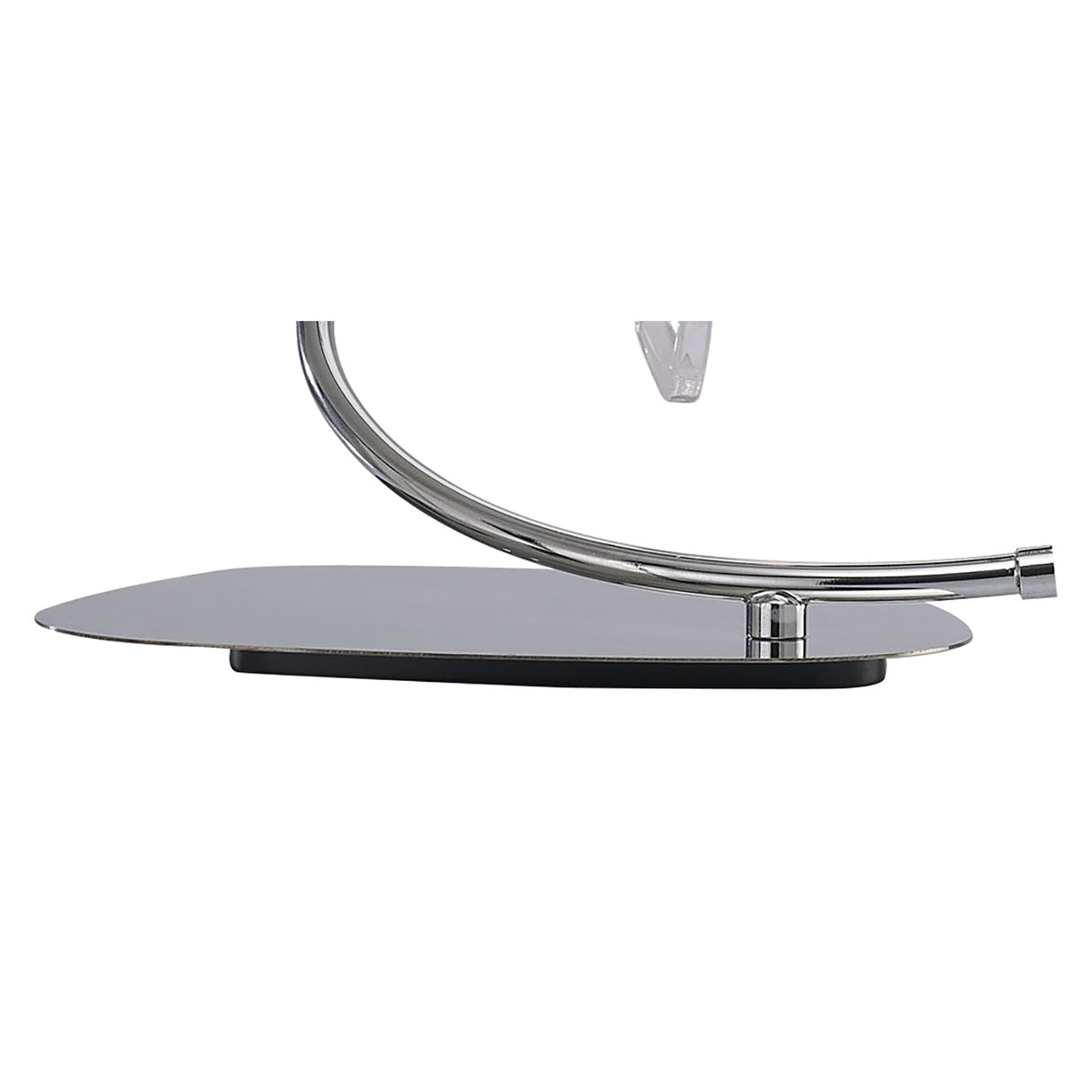 Mara Dual-Light Table Lamp in Polished Chrome with Elegant Black Shades