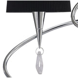 Mara Dual-Light Table Lamp in Polished Chrome with Elegant Black Shades