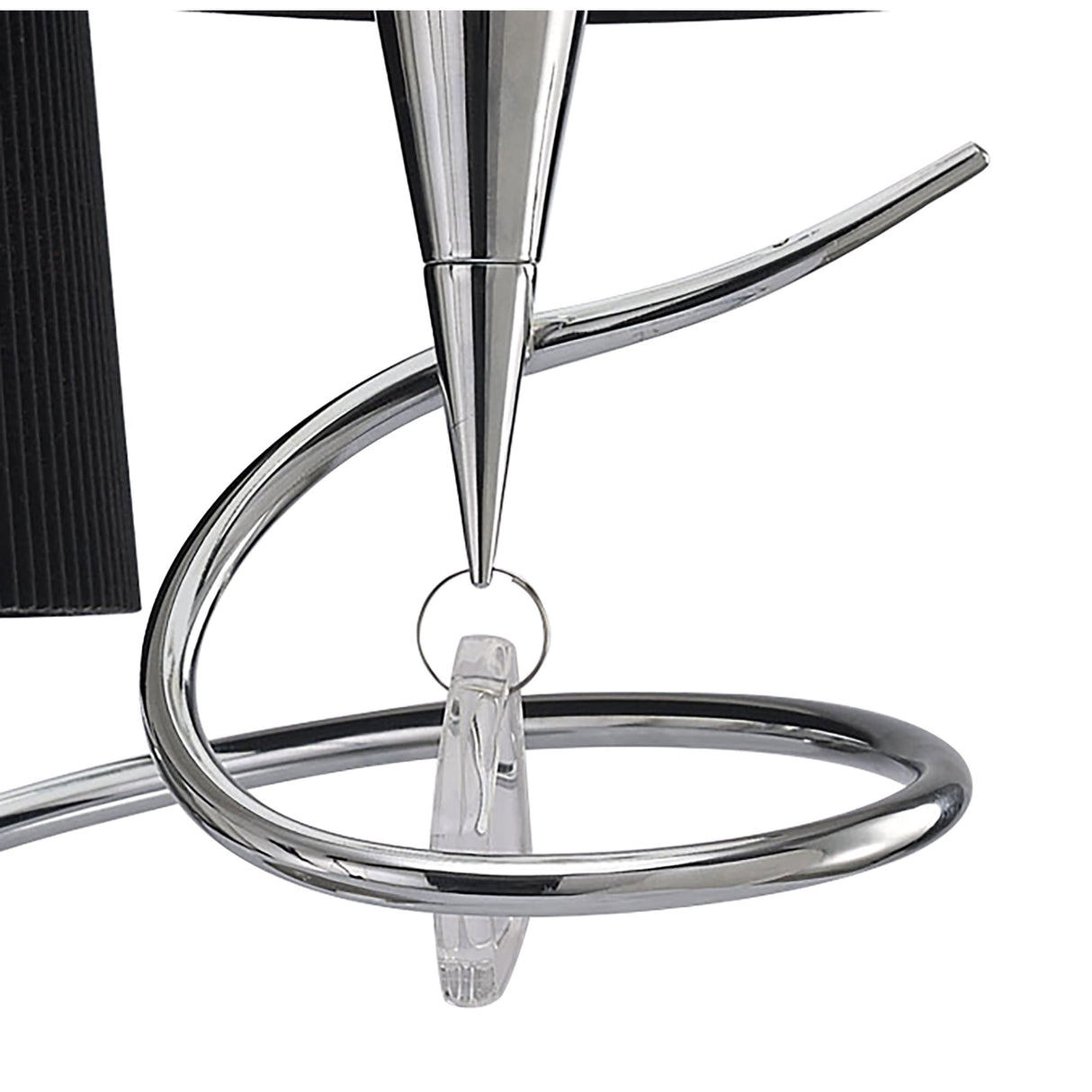 Mara Dual-Light Table Lamp in Polished Chrome with Elegant Black Shades