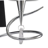 Mara Dual-Light Table Lamp in Polished Chrome with Elegant Black Shades