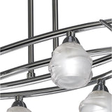 Loop Telescopic Convertible Semi-Flush 6-Light Fixture, Polished Chrome