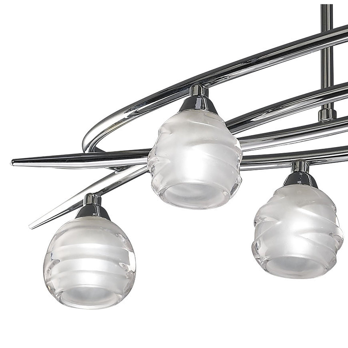 Loop Telescopic Convertible Semi-Flush 6-Light Fixture, Polished Chrome
