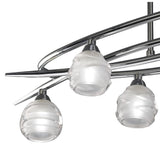Loop Telescopic Convertible Semi-Flush 6-Light Fixture, Polished Chrome