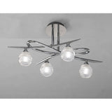 Elegant Loop Ceiling Light with Polished Chrome Finish