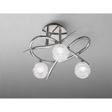 Santiago Sevillano Sebastia's Loop Ceiling Light Trio in Polished Chrome
