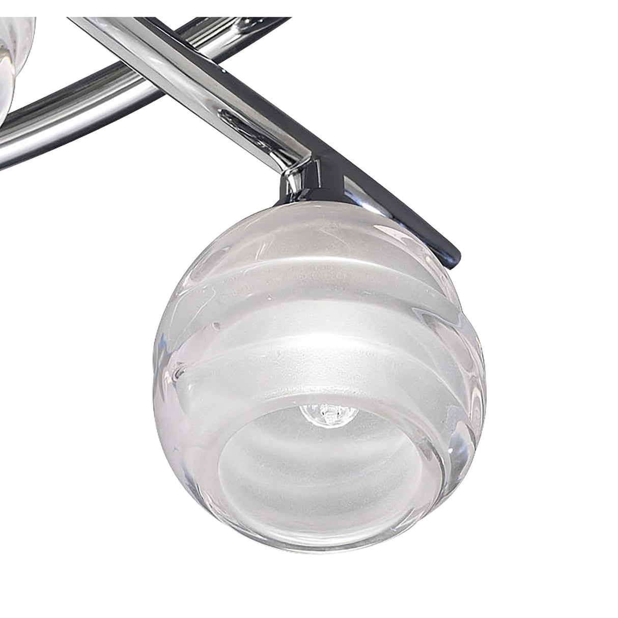 Santiago Sevillano Sebastia's Loop Ceiling Light Trio in Polished Chrome