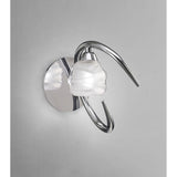 Loop Sculpted Glass Wall Lamp with G9 Light, Polished Chrome Finish