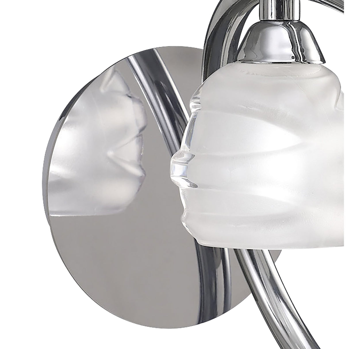 Loop Sculpted Glass Wall Lamp with G9 Light, Polished Chrome Finish