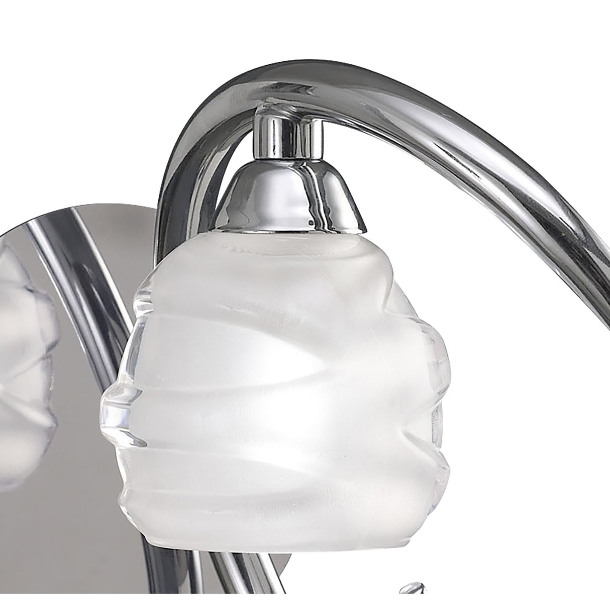 Loop Sculpted Glass Wall Lamp with G9 Light, Polished Chrome Finish