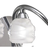 Loop Sculpted Glass Wall Lamp with G9 Light, Polished Chrome Finish