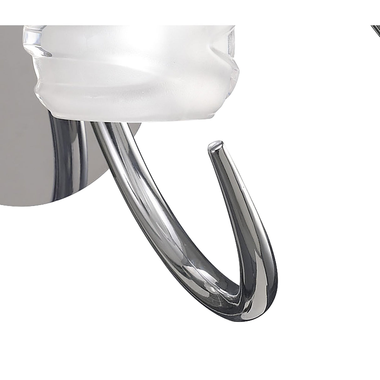 Loop Sculpted Glass Wall Lamp with G9 Light, Polished Chrome Finish