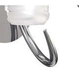 Loop Sculpted Glass Wall Lamp with G9 Light, Polished Chrome Finish