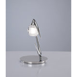 Sleek Loop Table Lamp: Modern Chrome with Opal Accents
