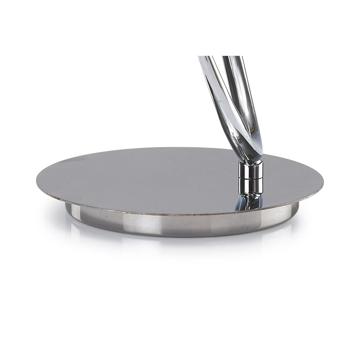 Sleek Loop Table Lamp: Modern Chrome with Opal Accents