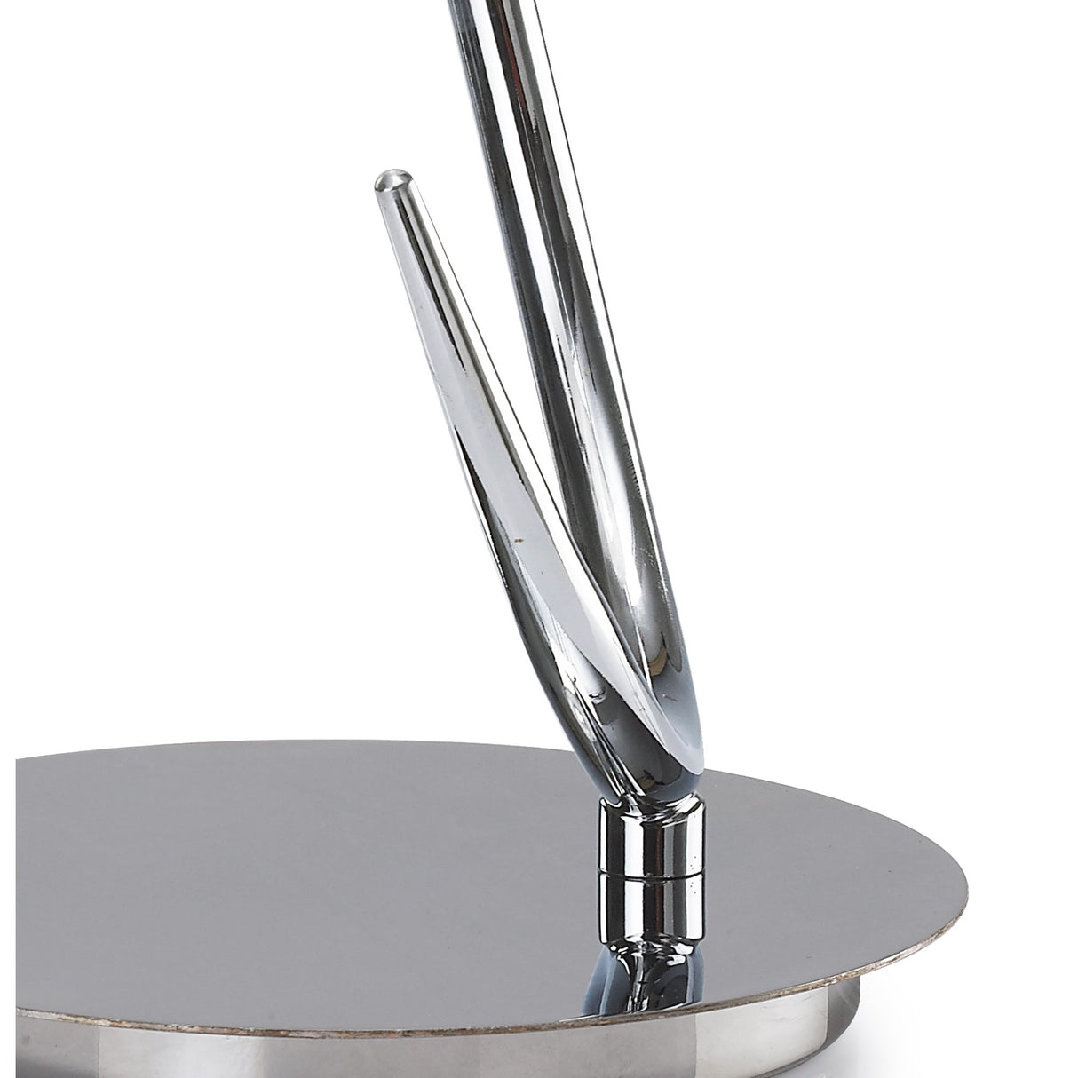 Sleek Loop Table Lamp: Modern Chrome with Opal Accents