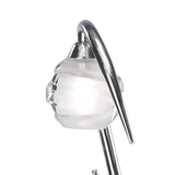 Sleek Loop Table Lamp: Modern Chrome with Opal Accents