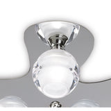 Sleek Elegance Ceiling Light with Sculpted Glass Spheres, Polished Chrome Finish