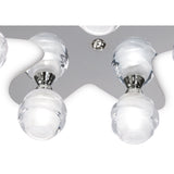 Sleek Elegance Ceiling Light with Sculpted Glass Spheres, Polished Chrome Finish