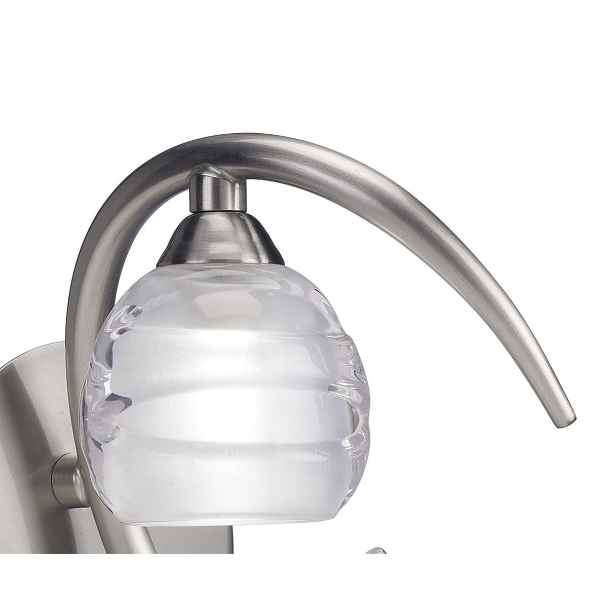 Santiago Sebastiano Loop Wall Lamp with Switch, Satin Nickel Finish