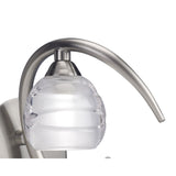 Santiago Sebastiano Loop Wall Lamp with Switch, Satin Nickel Finish
